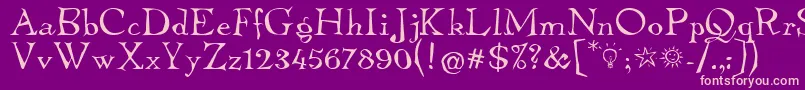 TembleItcNormal Font – Pink Fonts on Purple Background