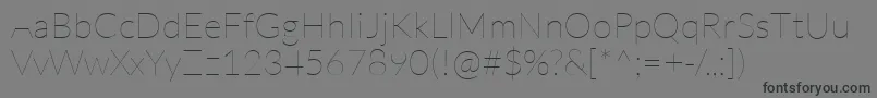 LatoHairline Font – Black Fonts on Gray Background