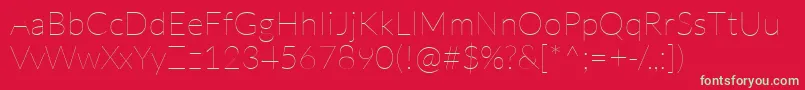 LatoHairline Font – Green Fonts on Red Background