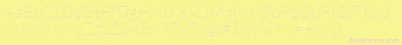 LatoHairline Font – Pink Fonts on Yellow Background