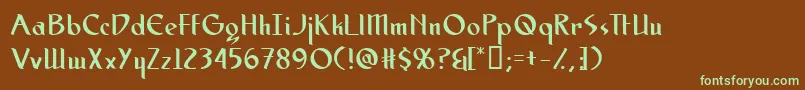 Spirit ffy Font – Green Fonts on Brown Background