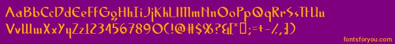 Spirit ffy Font – Orange Fonts on Purple Background