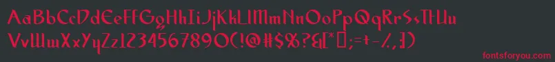 Spirit ffy Font – Red Fonts on Black Background