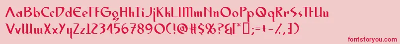 Spirit ffy Font – Red Fonts on Pink Background