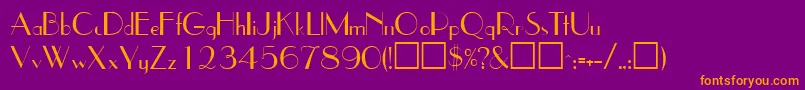 JetsetsskRegular Font – Orange Fonts on Purple Background