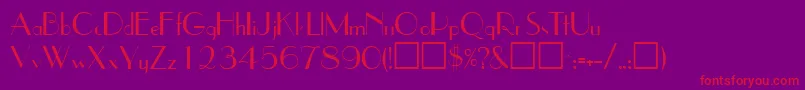 JetsetsskRegular Font – Red Fonts on Purple Background