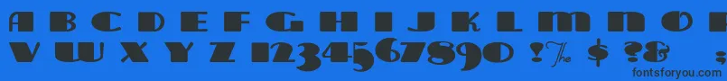 Tarabulbous Font – Black Fonts on Blue Background