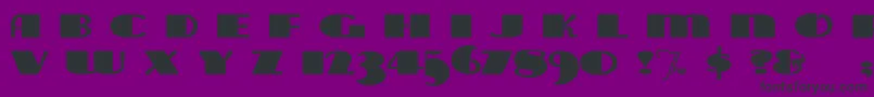 フォントTarabulbous – 紫の背景に黒い文字