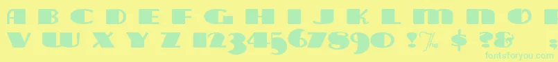 Tarabulbous Font – Green Fonts on Yellow Background