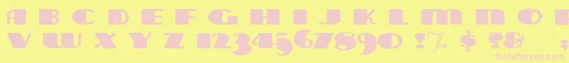 Tarabulbous Font – Pink Fonts on Yellow Background