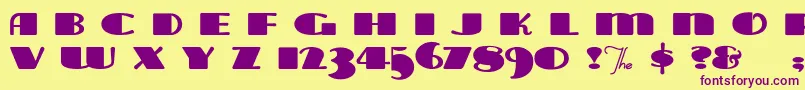 Tarabulbous Font – Purple Fonts on Yellow Background