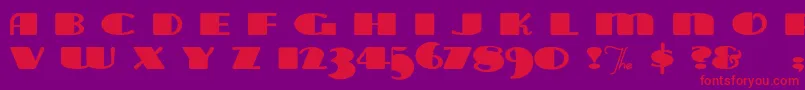 Tarabulbous Font – Red Fonts on Purple Background