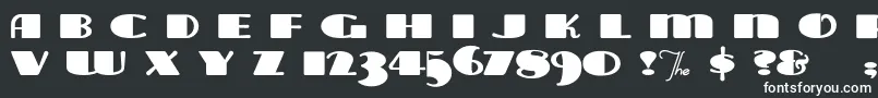Tarabulbous-fontti – valkoiset fontit mustalla taustalla