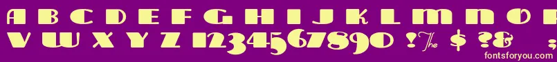 Tarabulbous Font – Yellow Fonts on Purple Background
