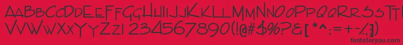 Indascapsssk Font – Black Fonts on Red Background