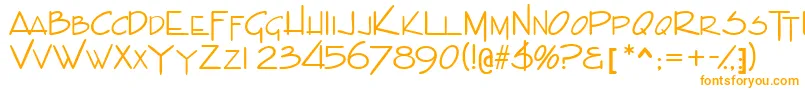 Шрифт Indascapsssk – оранжевые шрифты