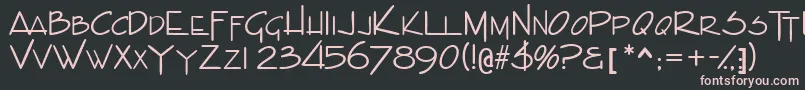 Шрифт Indascapsssk – розовые шрифты на чёрном фоне