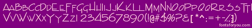 Indascapsssk Font – Pink Fonts on Purple Background