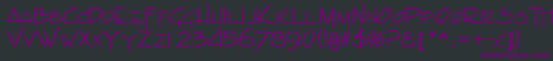 Indascapsssk-fontti – violetit fontit mustalla taustalla