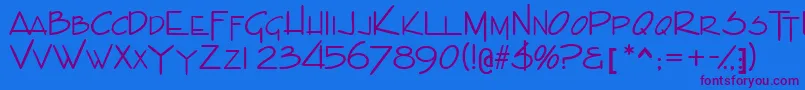 More about Indascapsssk Font Indascapsssk Font – Purple Fonts on Blue Background