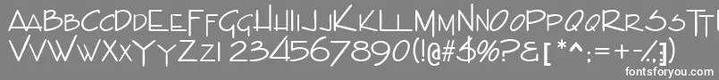Indascapsssk-fontti – valkoiset fontit harmaalla taustalla