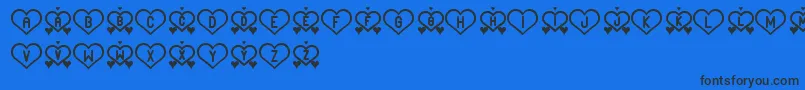 AndLoveSt Font – Black Fonts on Blue Background