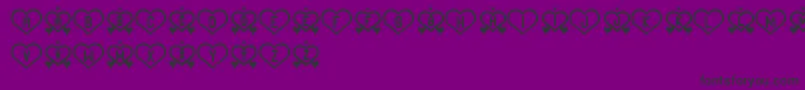 AndLoveSt-fontti – mustat fontit violetilla taustalla