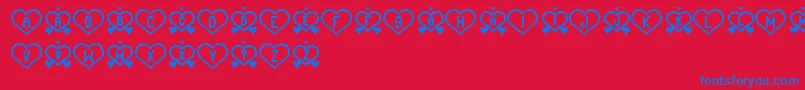 AndLoveSt Font – Blue Fonts on Red Background