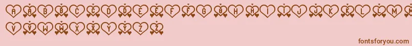 AndLoveSt Font – Brown Fonts on Pink Background