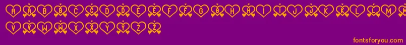 AndLoveSt Font – Orange Fonts on Purple Background