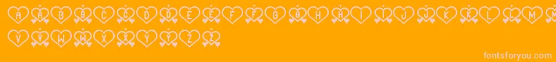 AndLoveSt Font – Pink Fonts on Orange Background