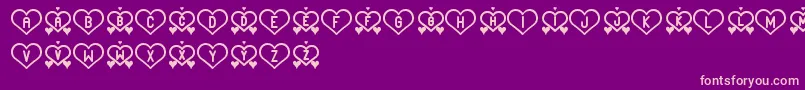 AndLoveSt Font – Pink Fonts on Purple Background