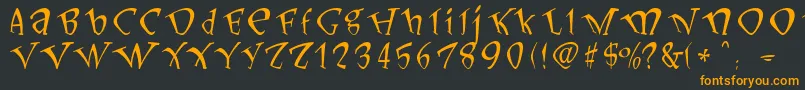 Шрифт Loneln – оранжевые шрифты на чёрном фоне