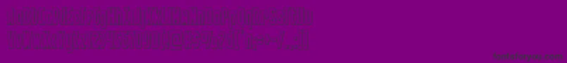 Шрифт Battleworldout – чёрные шрифты на фиолетовом фоне