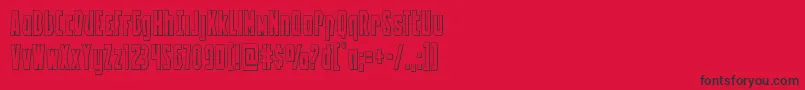 Battleworldout Font – Black Fonts on Red Background