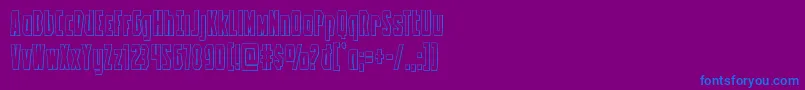 Battleworldout Font – Blue Fonts on Purple Background