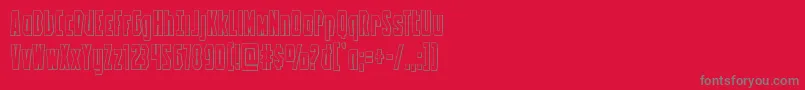 Battleworldout Font – Gray Fonts on Red Background