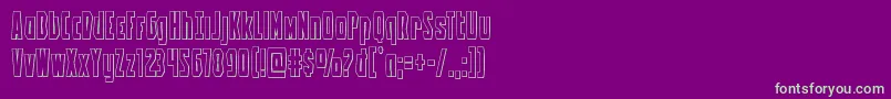 Battleworldout Font – Green Fonts on Purple Background