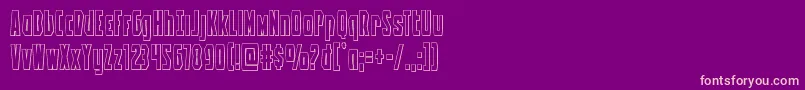 Battleworldout Font – Pink Fonts on Purple Background