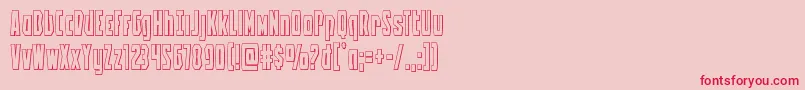 Battleworldout Font – Red Fonts on Pink Background