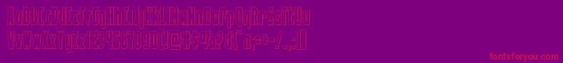 Battleworldout Font – Red Fonts on Purple Background