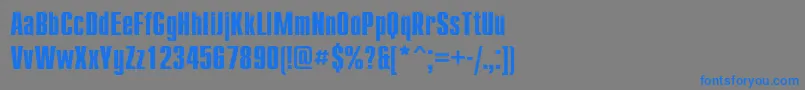 フォントCompactcBold – 灰色の背景に青い文字