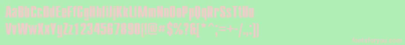 CompactcBold Font – Pink Fonts on Green Background