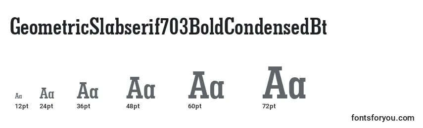 GeometricSlabserif703BoldCondensedBt Font Sizes