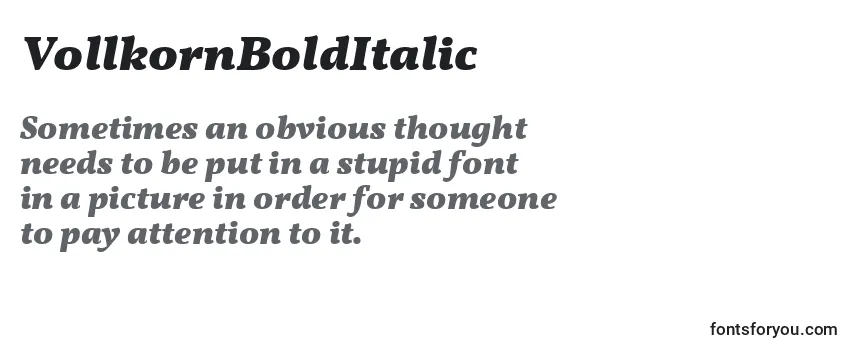 VollkornBoldItalic Font