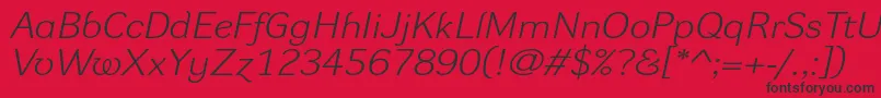 DynagrotesklxeItalic Font – Black Fonts on Red Background