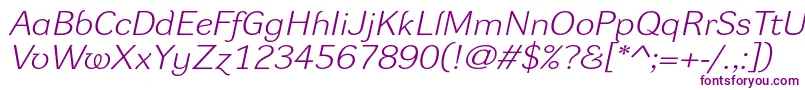 DynagrotesklxeItalic-fontti – violetit fontit