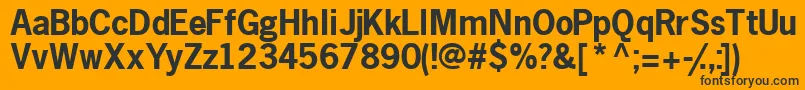 MacroblacksskBold Font – Black Fonts on Orange Background