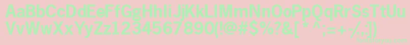 MacroblacksskBold Font – Green Fonts on Pink Background