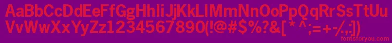 Saiba mais sobre a fonte MacroblacksskBold Fonte MacroblacksskBold – fontes vermelhas em um fundo violeta